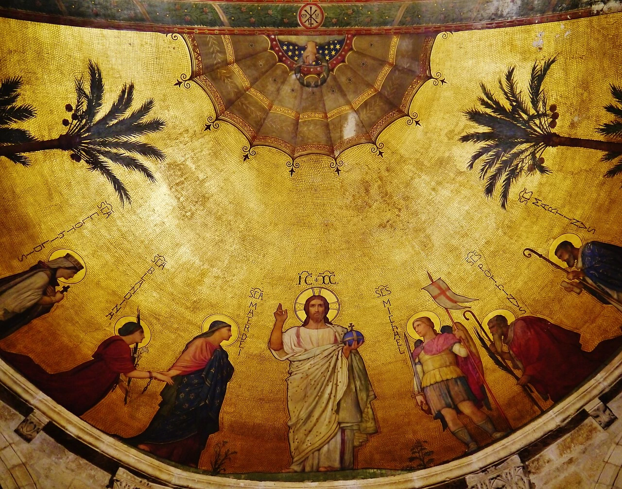 Hippolyte Flandrin - Mosaico del coro interno della Basilica di Saint, Martin, d'Ainay a Lione